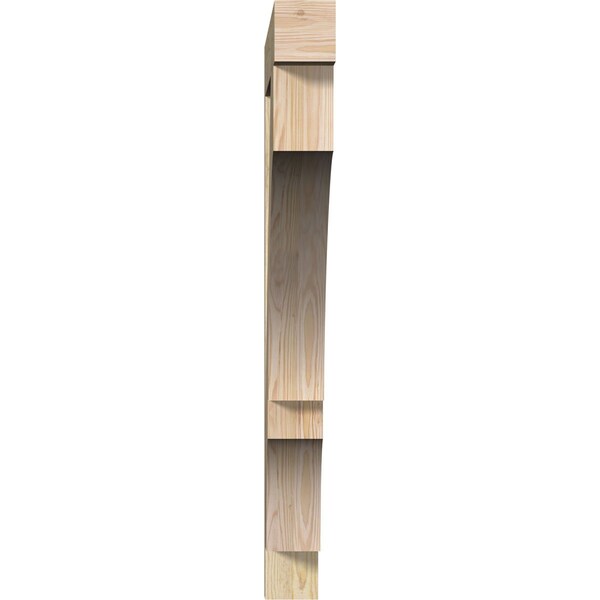 Balboa Block Rough Sawn Bracket, Douglas Fir, 4W X 42D X 42H